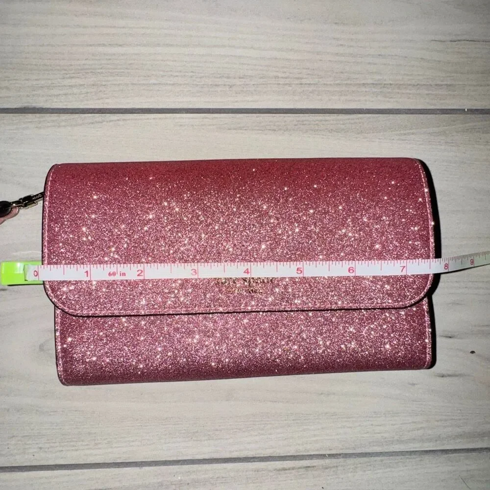 NWOT Kate Spade Glimmer or Tinsel Boxed Medium Phone Wristlet Wallet in a glitte